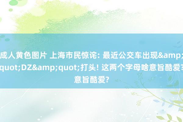 成人黄色图片 上海市民惊诧: 最近公交车出现&quot;DZ&quot;打头! 这两个字母啥意旨酷爱?